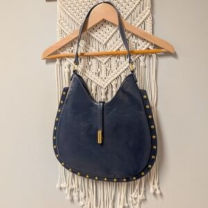 Elegant Navy Blue Studded Women's Bag